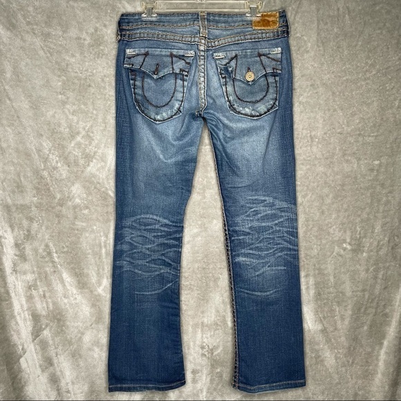 True Religion Bootcut Stone Washed Medium Jeans Size 30 - Picture 2 of 9